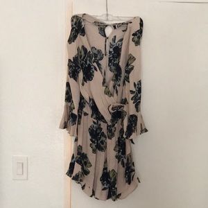 Free People bell sleeve floral romper